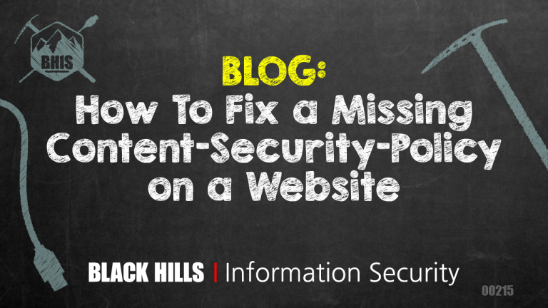 missing content security policy iis